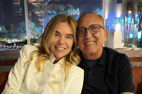 Galvão Bueno e a esposa, Desirée Soares