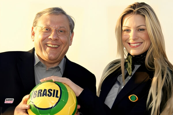 Milton Neves e Renata Fan