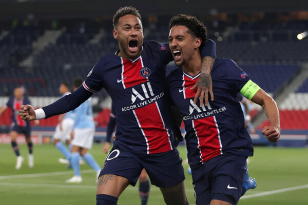 Neymar e Marquinhos no PSG