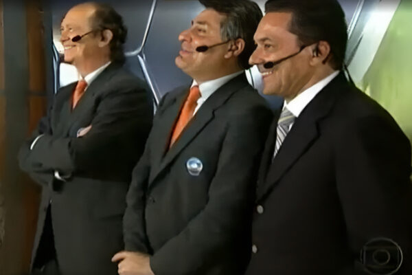 Falcão, Cléber Machado e Vanderlei Luxemburgo