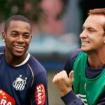 Robinho e Zé Love no Santos (Ricardo Saibun / Santos FC)