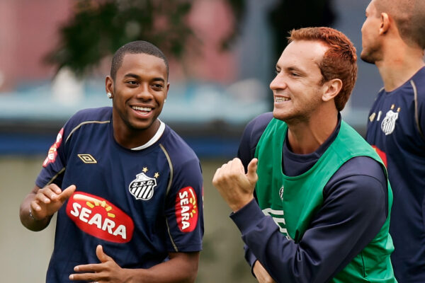 Robinho e Zé Love no Santos