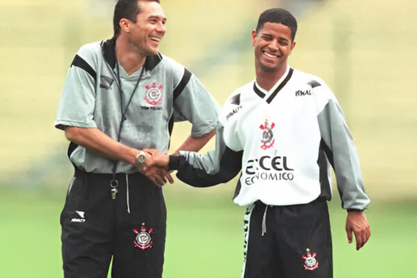 Vanderlei Luxemburgo e Marcelinho Carioca